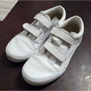 Vans Kids White Velcro Sneakers